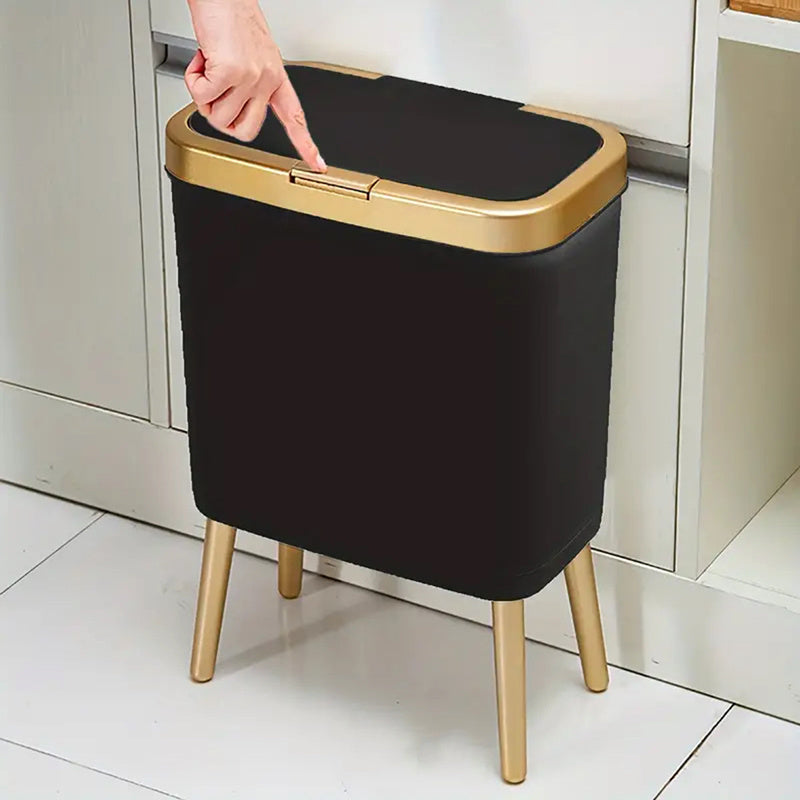 15 Litre Raised Leg Bin front view showing sleek flip top lid design modern pedal bin raised legs