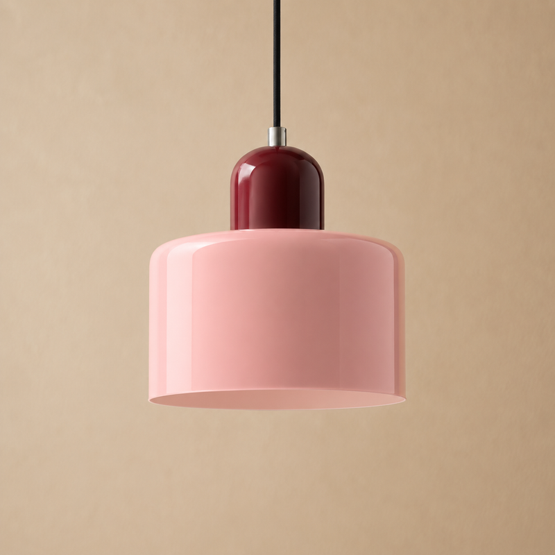Bauhaus Glass Pendant Light | Geometric Minimalist Art Deco Style Ceiling Fitting