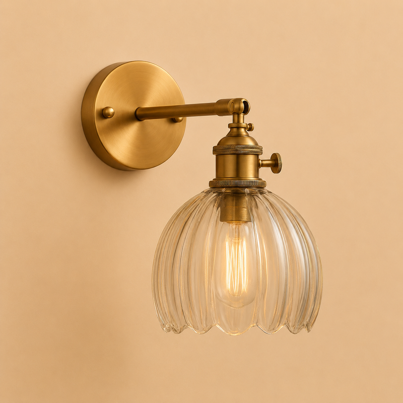 Vintage TulipGlow Wall Light | Floral Glass Tulip Wall Lamp