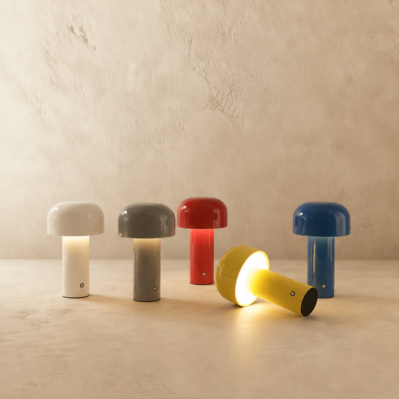 Agari Mushroom Table Lamp | Cordless Rechargeable Dimmable Touch Light