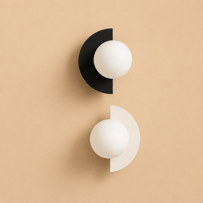 Aurora Half Moon Wall Light | Coloured Glass Decorative LED Wall Lamp