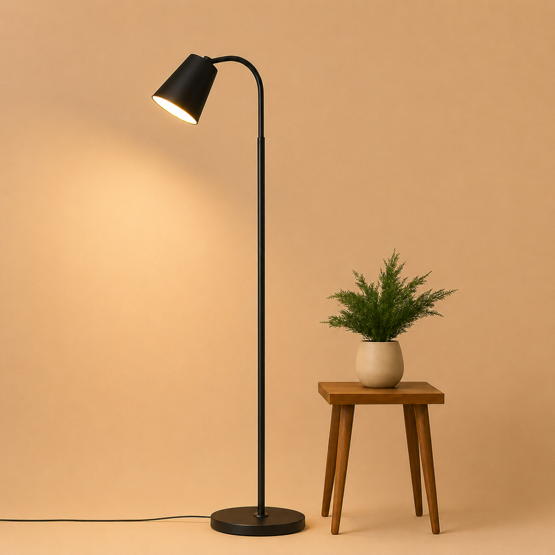 Scandinavian Floor Lamp | Minimalist Metal Reading Floor Lamp, E27
