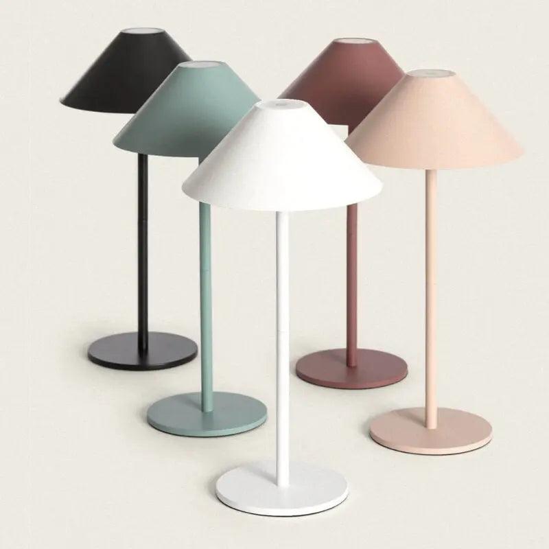 Cordless touch table lamp full view, weatherproof design lamp for indoor and outdoor