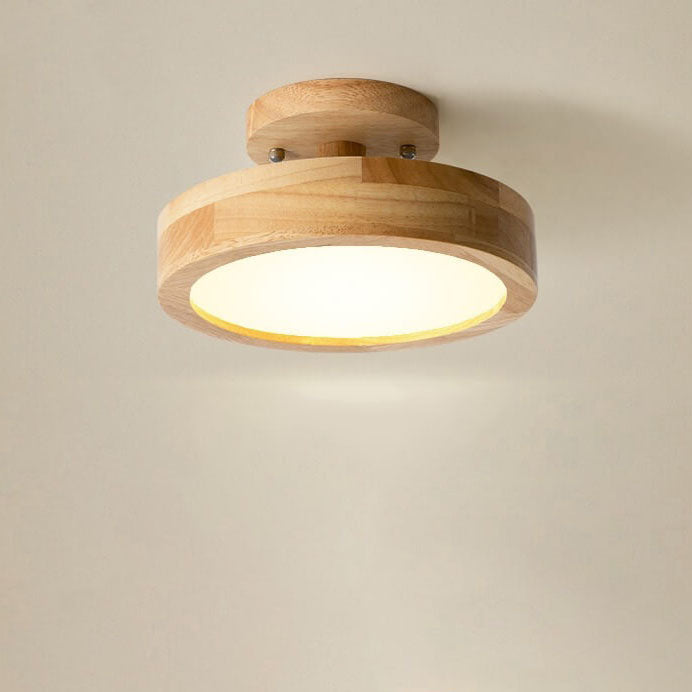Nordic Round Wood Ceiling Light | Scandinavian LED Minimalist Design in a room setting scandinavian pendant light