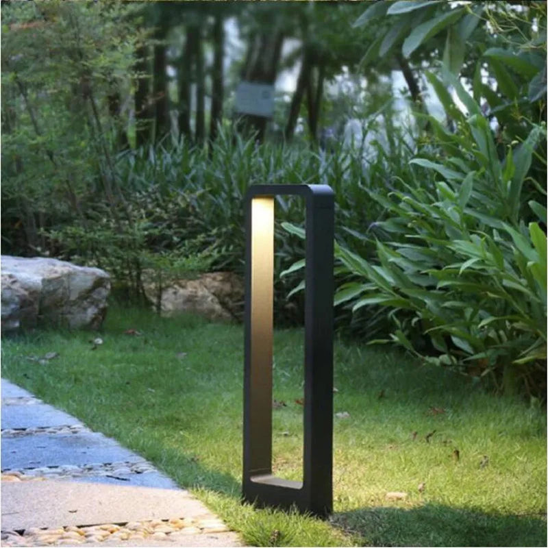 Garden ground light LED installed in a garden path, atmospheric path lighting
