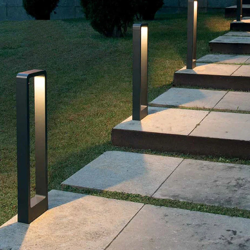 Garden ground light LED detail of housing and light output, garden lighting