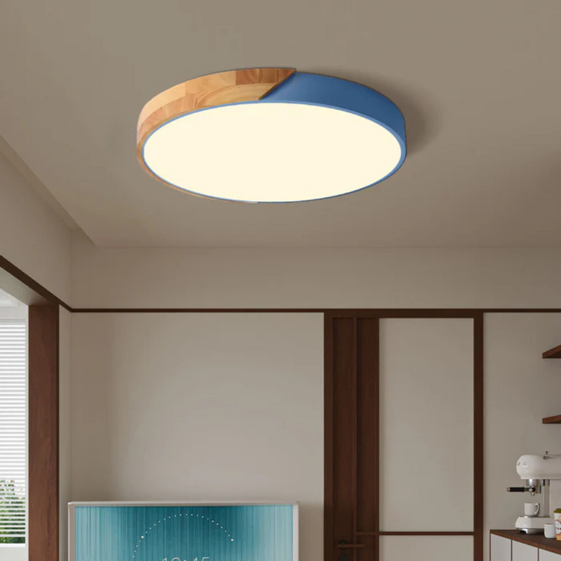 Delos wooden ceiling light detail of the wood structure, Scandinavian design