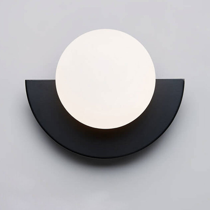 Aurora half moon wall light, coloured glass decorative LED wall lamp, colour options