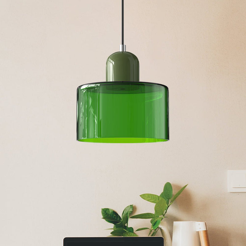 Bauhaus Glass Pendant Light | Geometric Minimalist Art Deco Style Ceiling Fitting product view glass pendant ceiling light