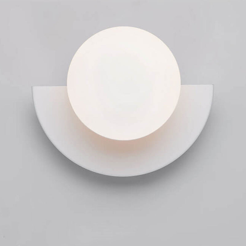 Aurora half moon wall light, coloured glass decorative LED wall lamp, hallway accent light