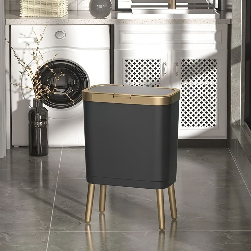 15 Litre Raised Leg Bin side profile view showcasing slim contemporary silhouette 15 litre bin with legs