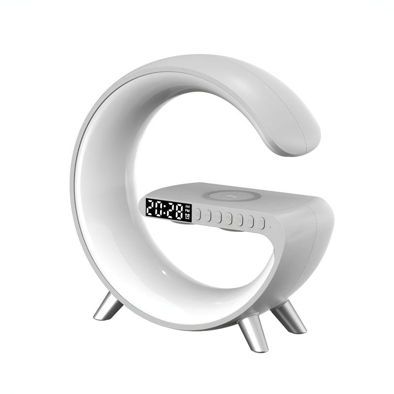 Bluetooth alarm clock side view, dimmable bedside digital clock