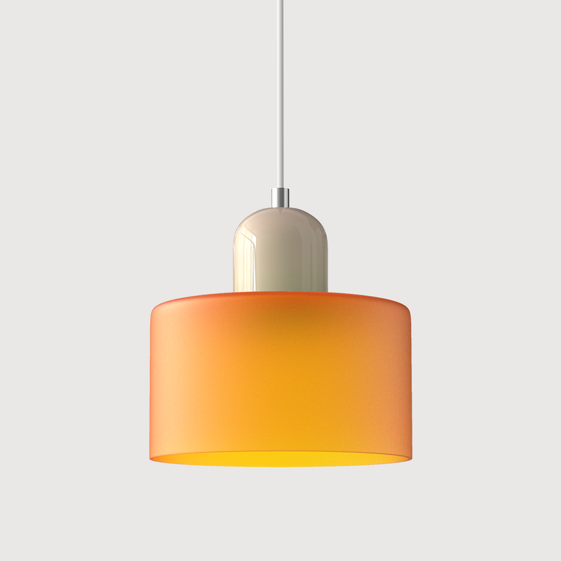 Bauhaus Glass Pendant Light | Geometric Minimalist Art Deco Style Ceiling Fitting side view glass pendant ceiling light