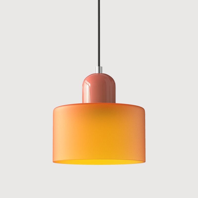 Bauhaus Glass Pendant Light | Geometric Minimalist Art Deco Style Ceiling Fitting dimensions and details glass pendant ceiling light