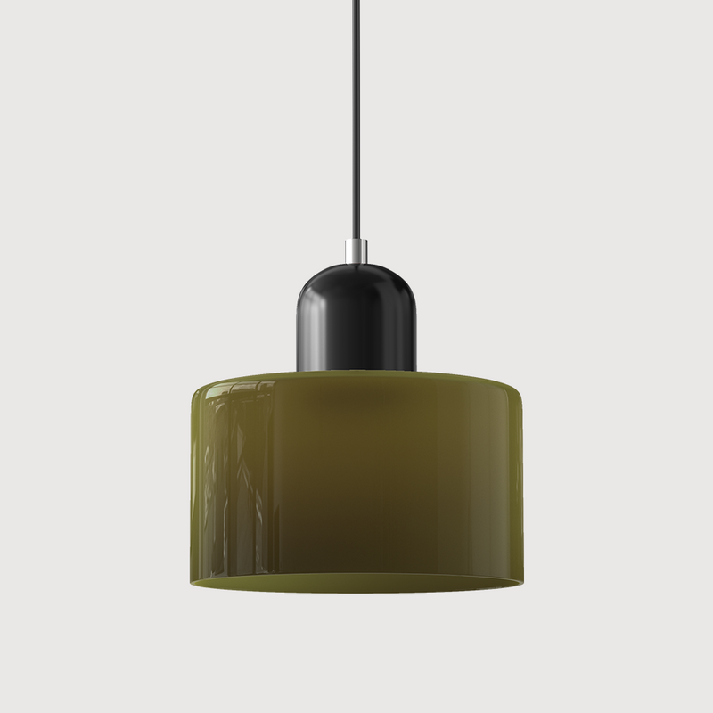 Bauhaus Glass Pendant Light | Geometric Minimalist Art Deco Style Ceiling Fitting side view glass pendant ceiling light