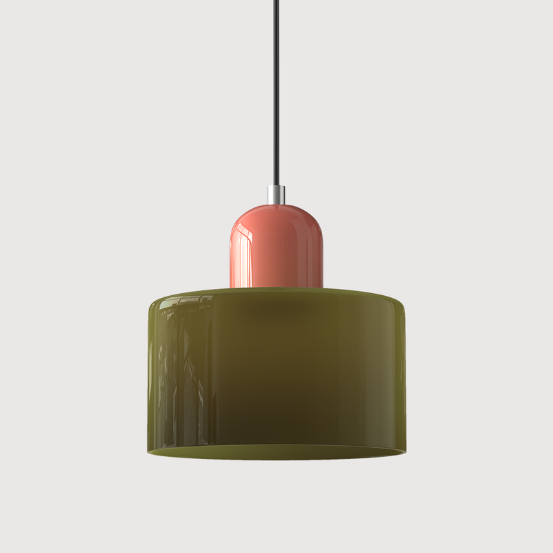 Bauhaus Glass Pendant Light | Geometric Minimalist Art Deco Style Ceiling Fitting detail view glass pendant ceiling light