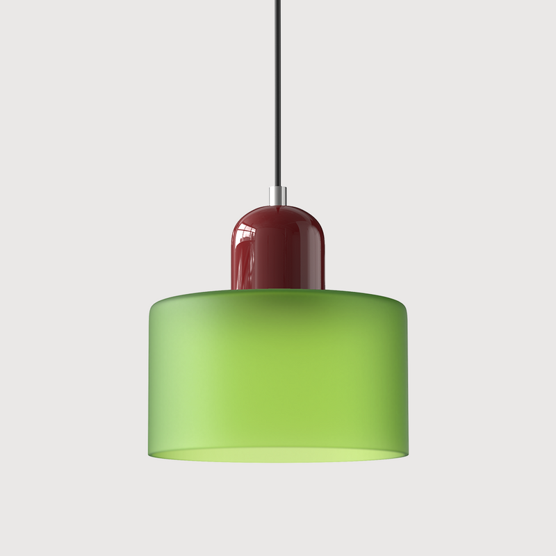 Bauhaus Glass Pendant Light | Geometric Minimalist Art Deco Style Ceiling Fitting