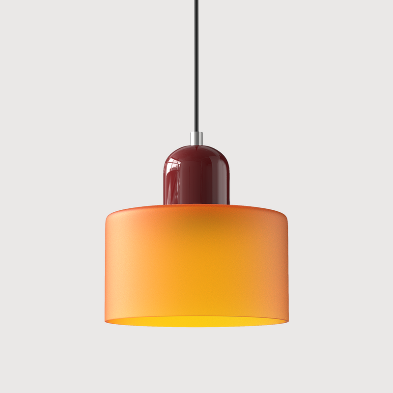 Bauhaus Glass Pendant Light | Geometric Minimalist Art Deco Style Ceiling Fitting full view glass pendant ceiling light
