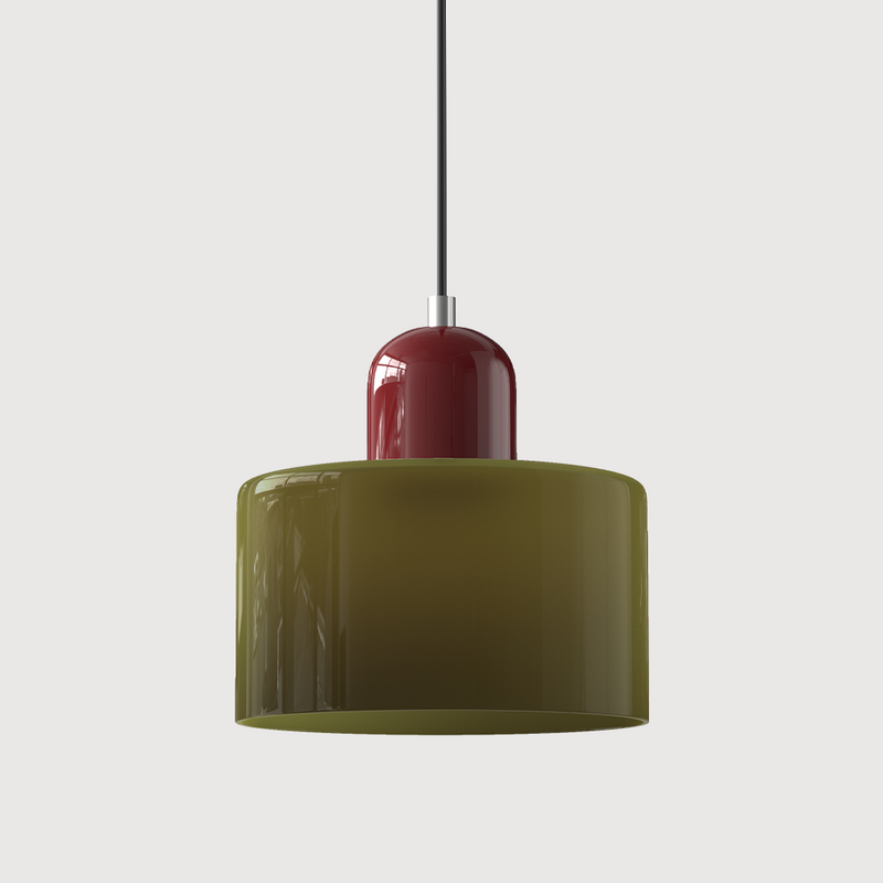 Bauhaus Glass Pendant Light | Geometric Minimalist Art Deco Style Ceiling Fitting close-up glass pendant ceiling light