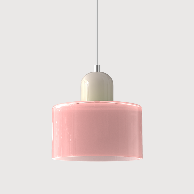 Bauhaus Glass Pendant Light | Geometric Minimalist Art Deco Style Ceiling Fitting