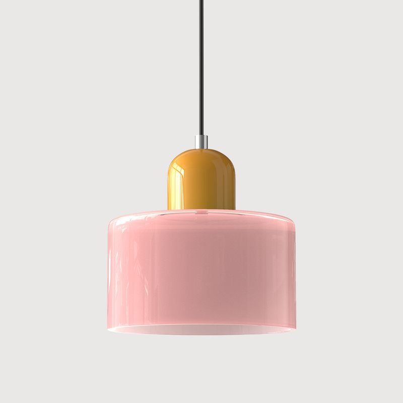 Bauhaus Glass Pendant Light | Geometric Minimalist Art Deco Style Ceiling Fitting