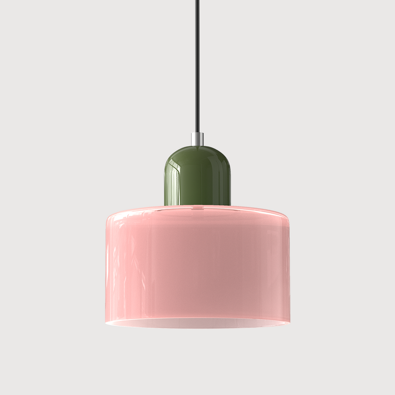 Bauhaus Glass Pendant Light | Geometric Minimalist Art Deco Style Ceiling Fitting