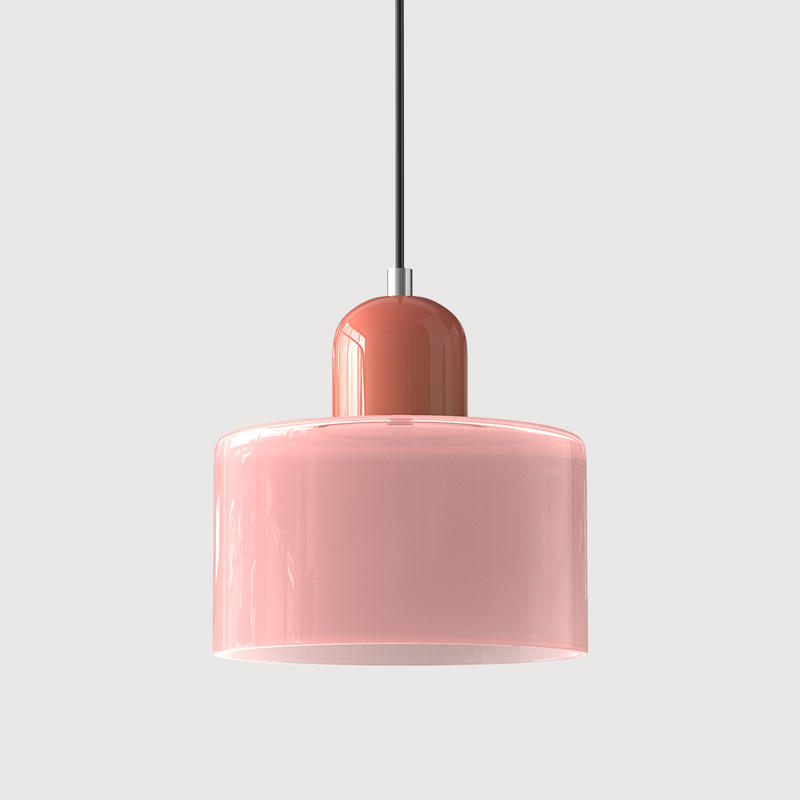 Bauhaus Glass Pendant Light | Geometric Minimalist Art Deco Style Ceiling Fitting