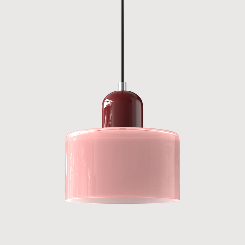 Bauhaus Glass Pendant Light | Geometric Minimalist Art Deco Style Ceiling Fitting