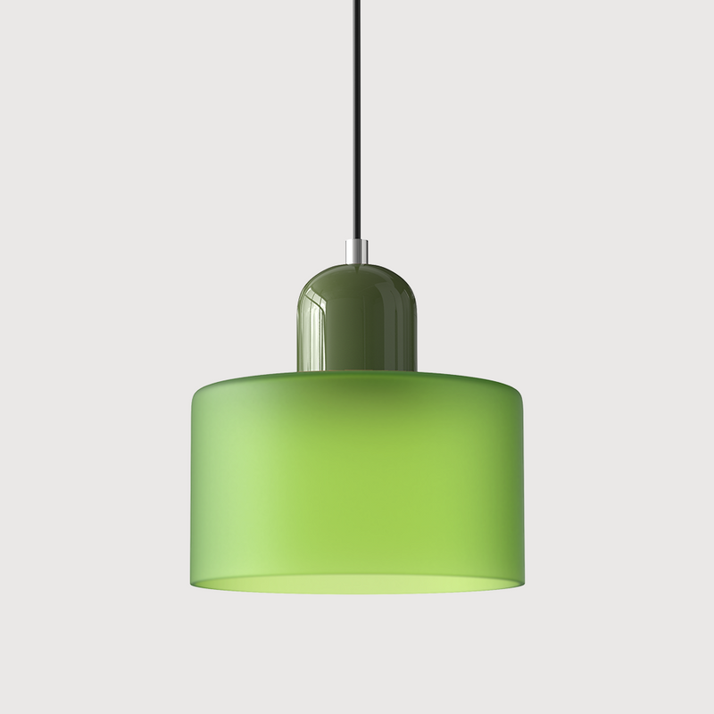Bauhaus Glass Pendant Light | Geometric Minimalist Art Deco Style Ceiling Fitting