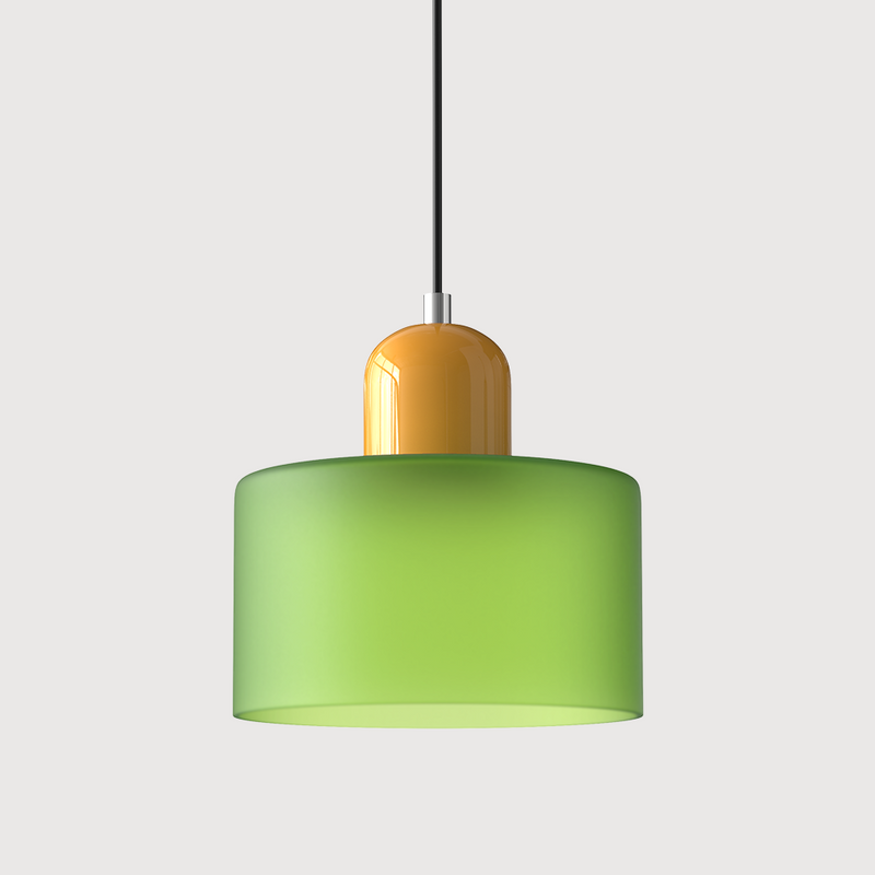 Bauhaus Glass Pendant Light | Geometric Minimalist Art Deco Style Ceiling Fitting