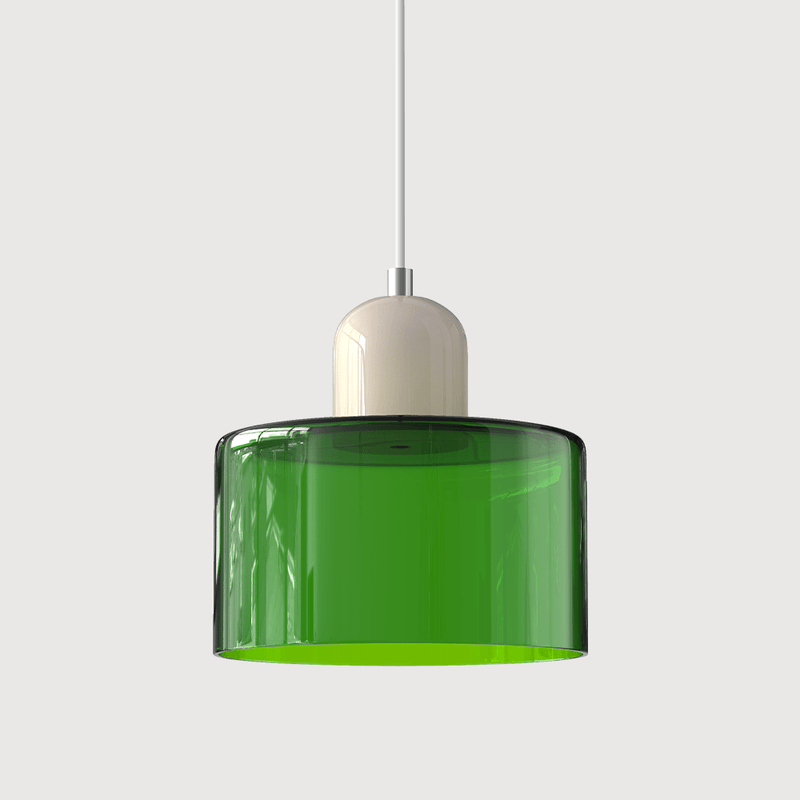 Bauhaus Glass Pendant Light | Geometric Minimalist Art Deco Style Ceiling Fitting