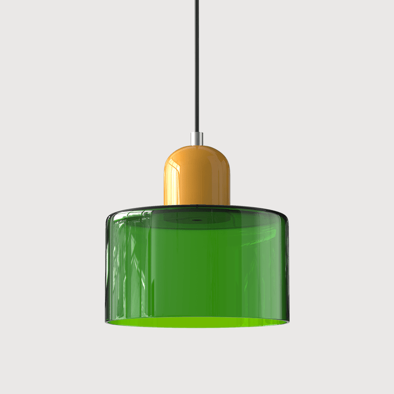 Bauhaus Glass Pendant Light | Geometric Minimalist Art Deco Style Ceiling Fitting