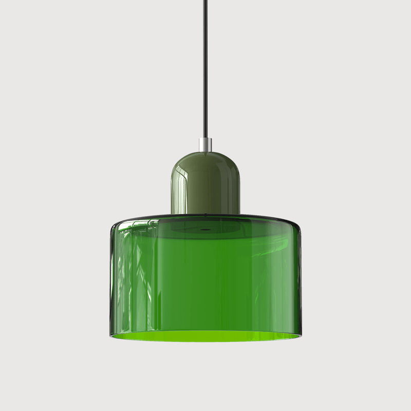 Bauhaus Glass Pendant Light | Geometric Minimalist Art Deco Style Ceiling Fitting