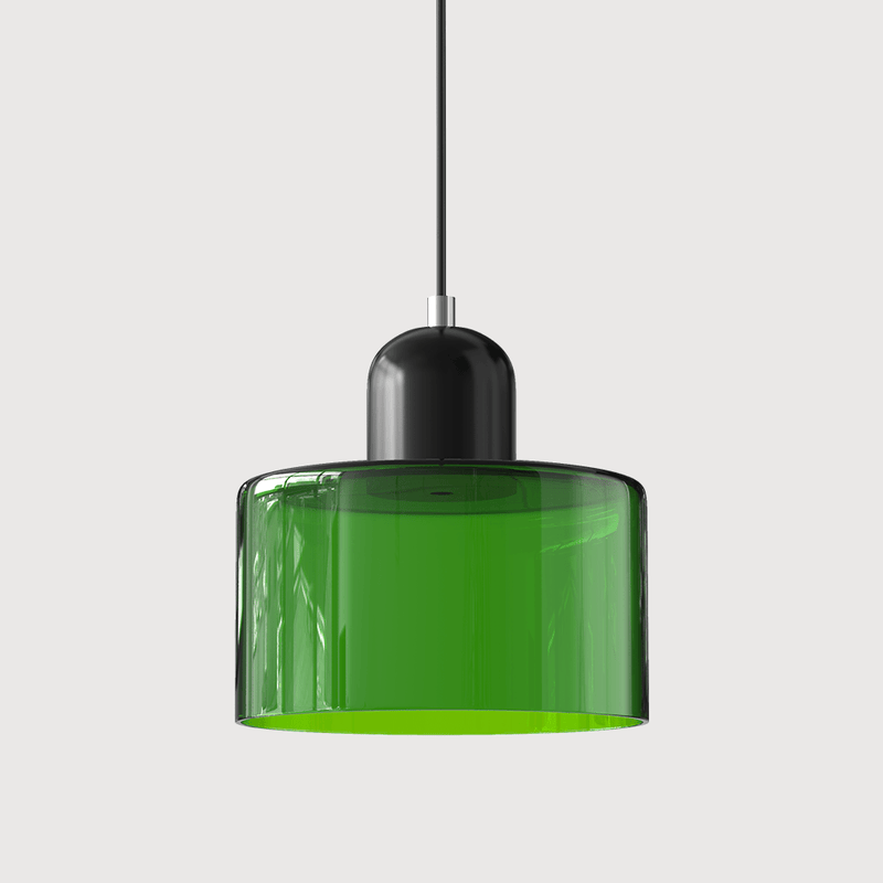 Bauhaus Glass Pendant Light | Geometric Minimalist Art Deco Style Ceiling Fitting