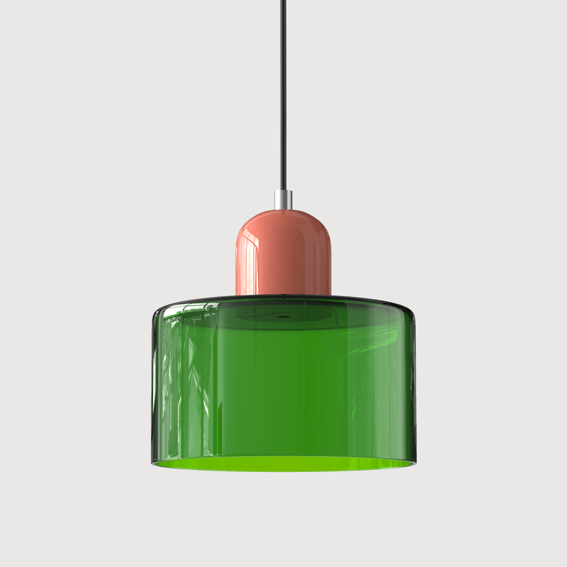 Bauhaus Glass Pendant Light | Geometric Minimalist Art Deco Style Ceiling Fitting