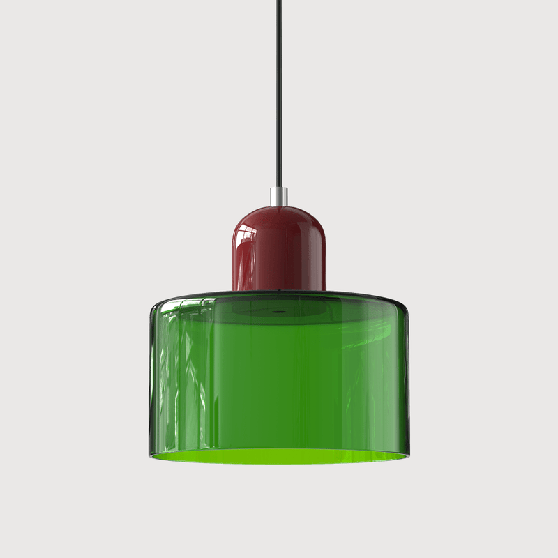 Bauhaus Glass Pendant Light | Geometric Minimalist Art Deco Style Ceiling Fitting