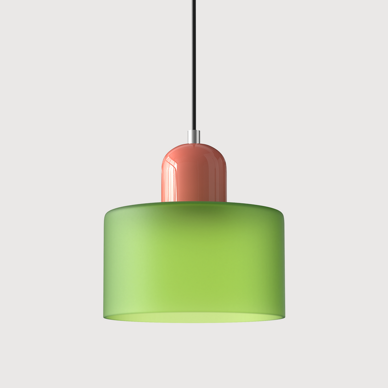 Bauhaus Glass Pendant Light | Geometric Minimalist Art Deco Style Ceiling Fitting