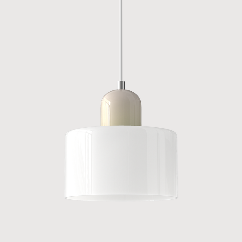 Bauhaus Glass Pendant Light | Geometric Minimalist Art Deco Style Ceiling Fitting