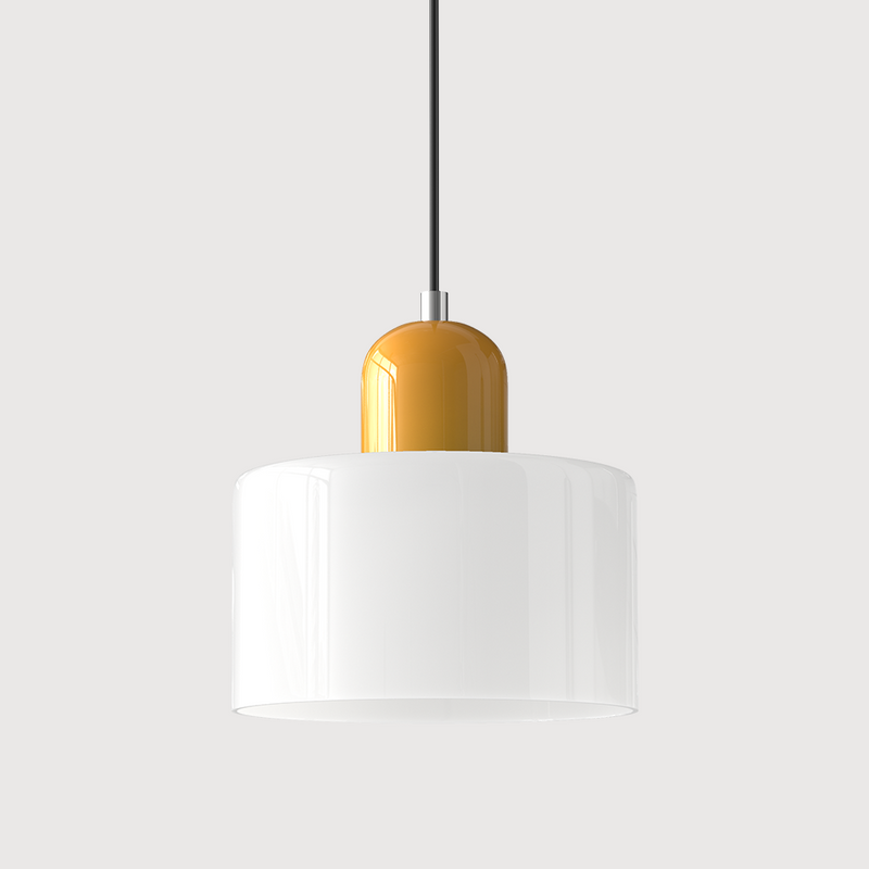 Bauhaus Glass Pendant Light | Geometric Minimalist Art Deco Style Ceiling Fitting