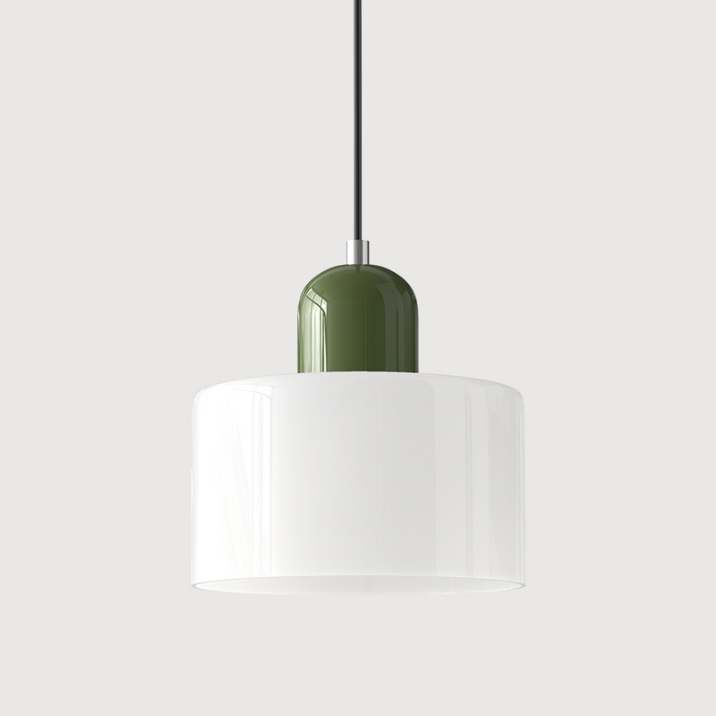 Bauhaus Glass Pendant Light | Geometric Minimalist Art Deco Style Ceiling Fitting in a room setting glass pendant ceiling light