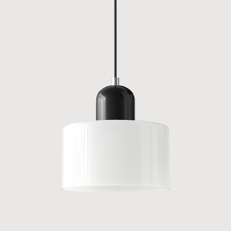 Bauhaus Glass Pendant Light | Geometric Minimalist Art Deco Style Ceiling Fitting