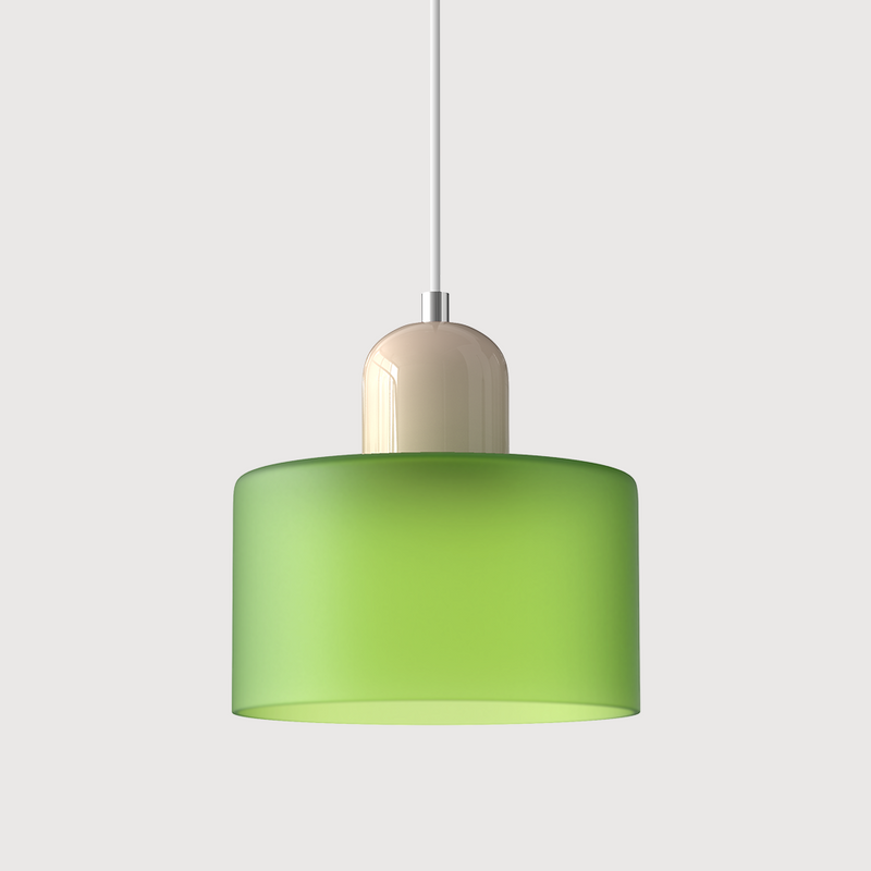 Bauhaus Glass Pendant Light | Geometric Minimalist Art Deco Style Ceiling Fitting