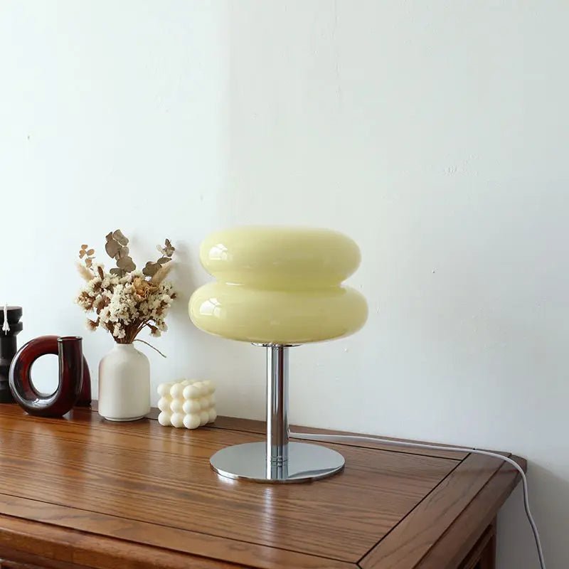 Verona Bauhaus Table Lamp close-up of cylindrical shade and Italian design details bauhaus table lamp