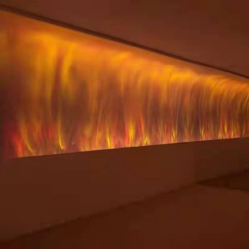 Ocean Wave projector in a typical table position with room lighting, wall washer