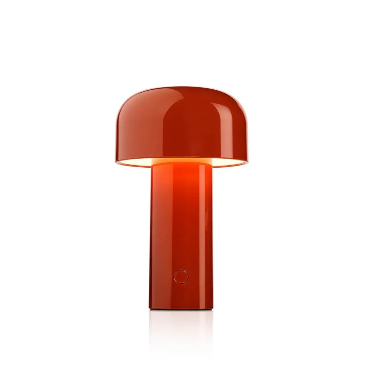 Agari mushroom table lamp, cordless dimmable LED touch light, soft warm glow