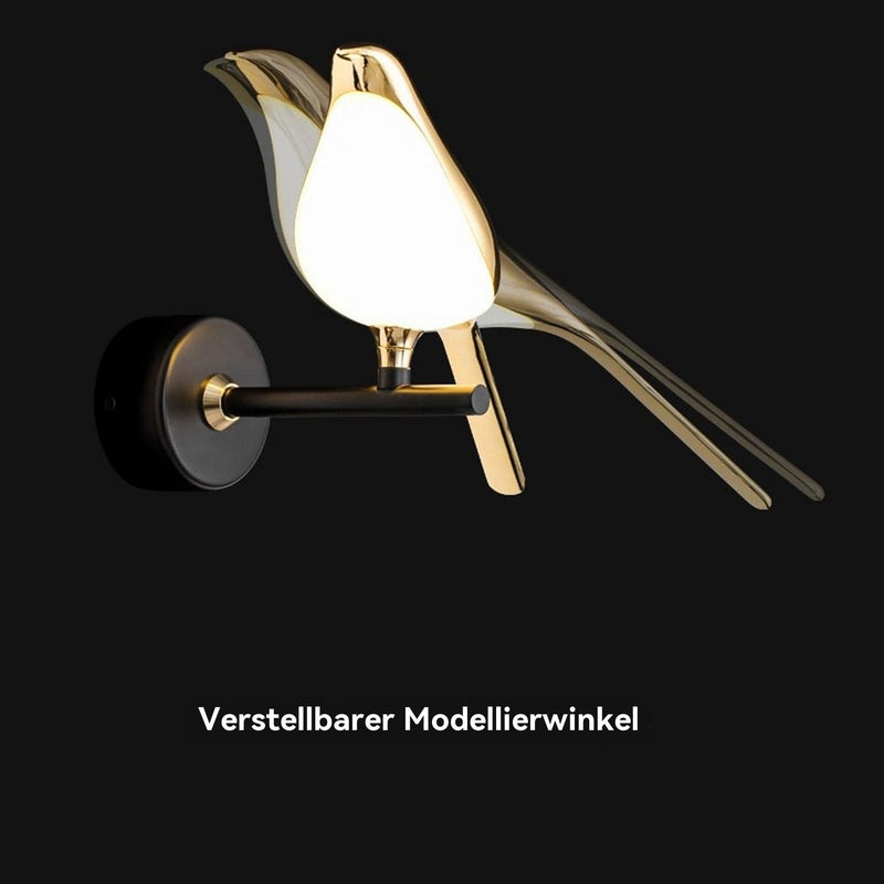 Vogel bird wall light, artistic LED decorative wall lamp, detail view