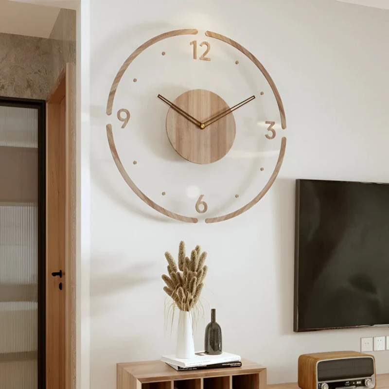 Nock silent wall clock rear view of the hanger and silent movement, design wall clock