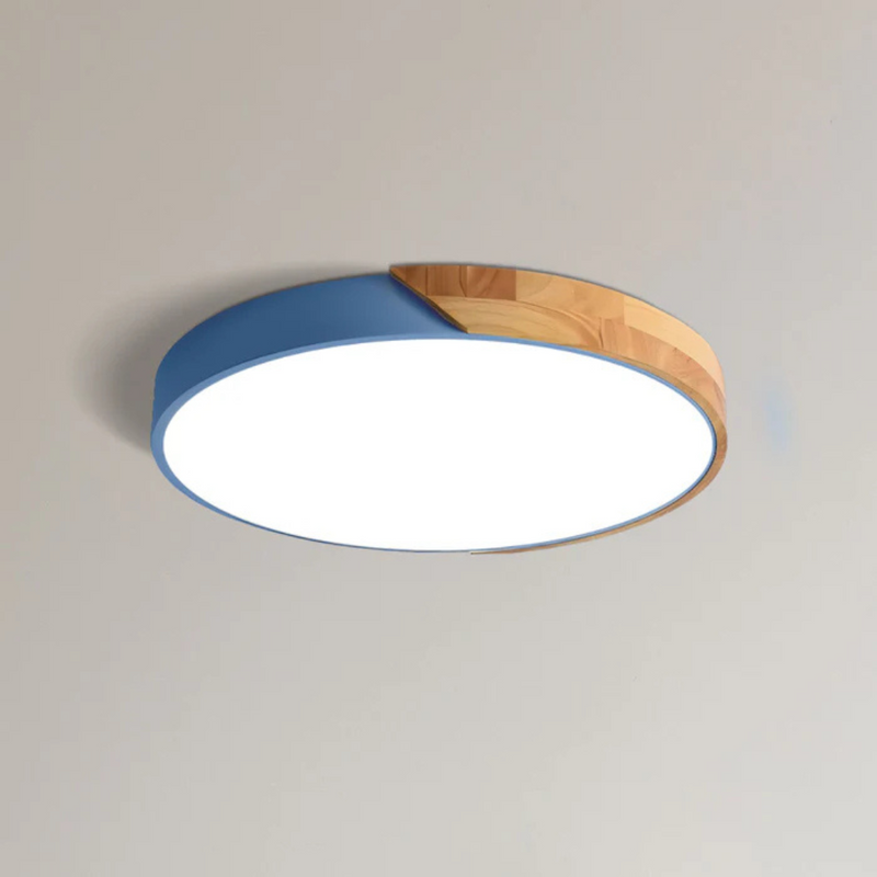Delos wooden ceiling light, Scandinavian warm white LED ceiling lamp, energy-saving LED