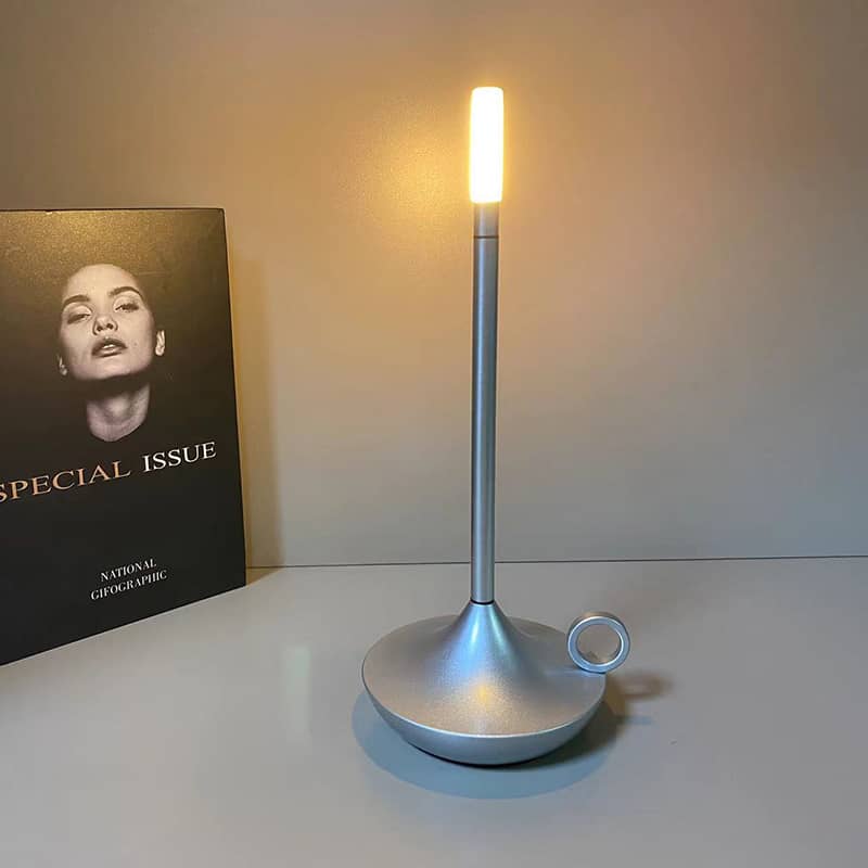 Scandinavian Kandelaar cordless table lamp, rechargeable dimmable LED, minimalist design