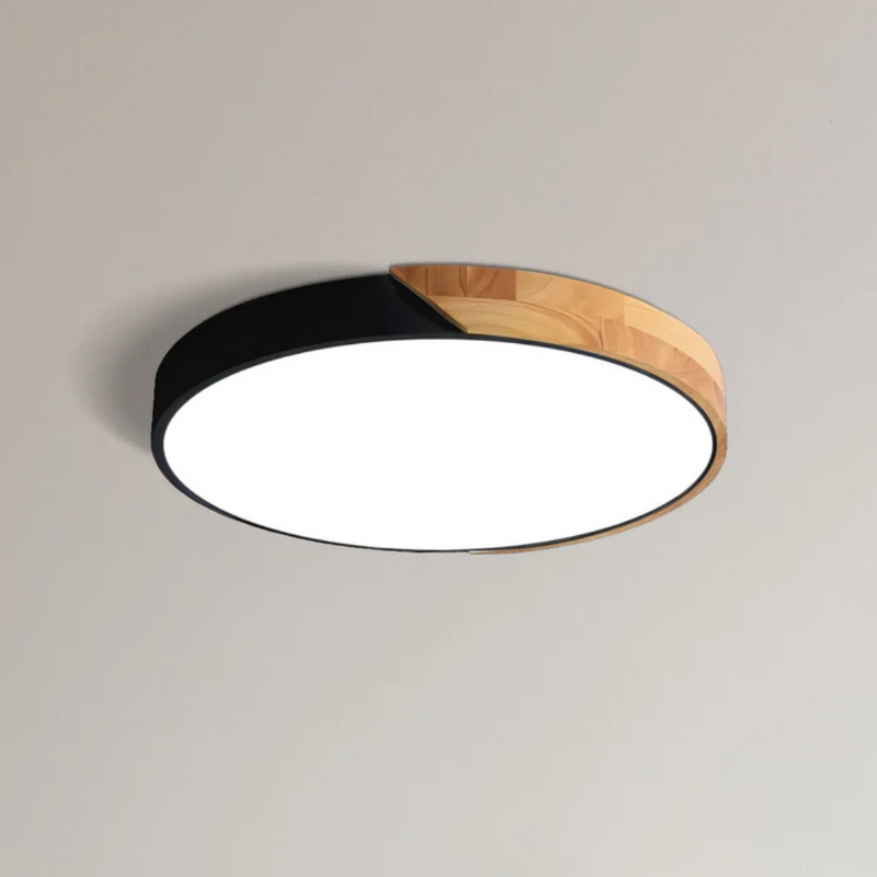Delos wooden ceiling light, Scandinavian warm white LED ceiling lamp, mounted on ceiling